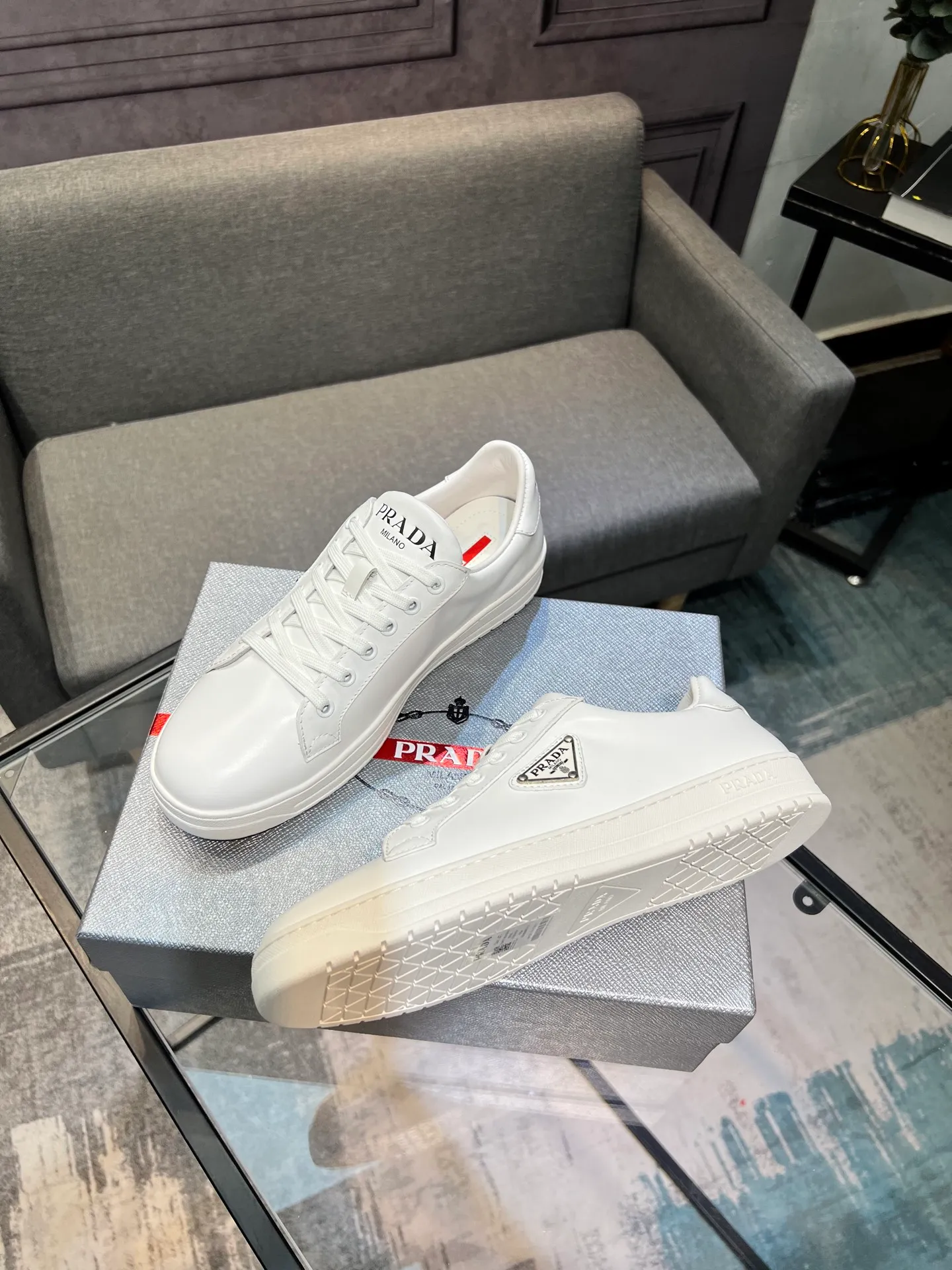 Men's shoes 💰540 [PRADA] Men's shoes are popular in the counter, official website synchronization, 1 high-quality shipment ✔️ Original frosted cowhide + cowhide lining, 1🆚1 replica, original sole, 38-45 (45 customized, non-refundable)